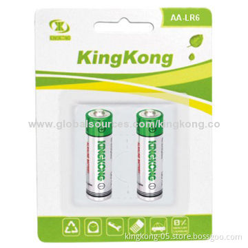 AA Alkaline Dry Batteries with 1.5V Voltage, 350 Minutes, CE/RoHS/REACH Mark